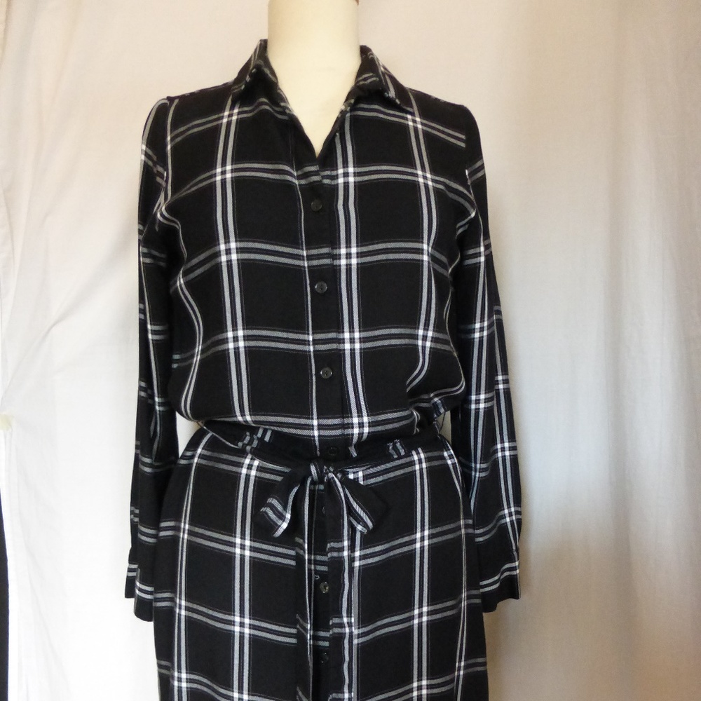 Banana Republic Shirt Dress Belted Long Sleeve